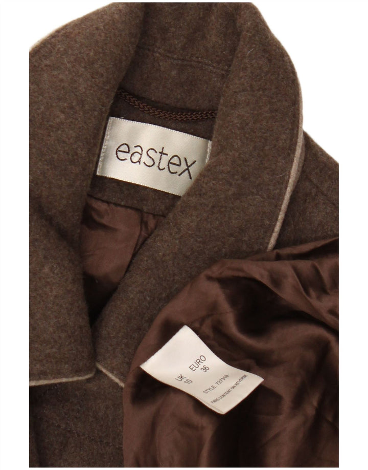 Eastex Womens Duffle Coat UK 10 Small Brown Wool