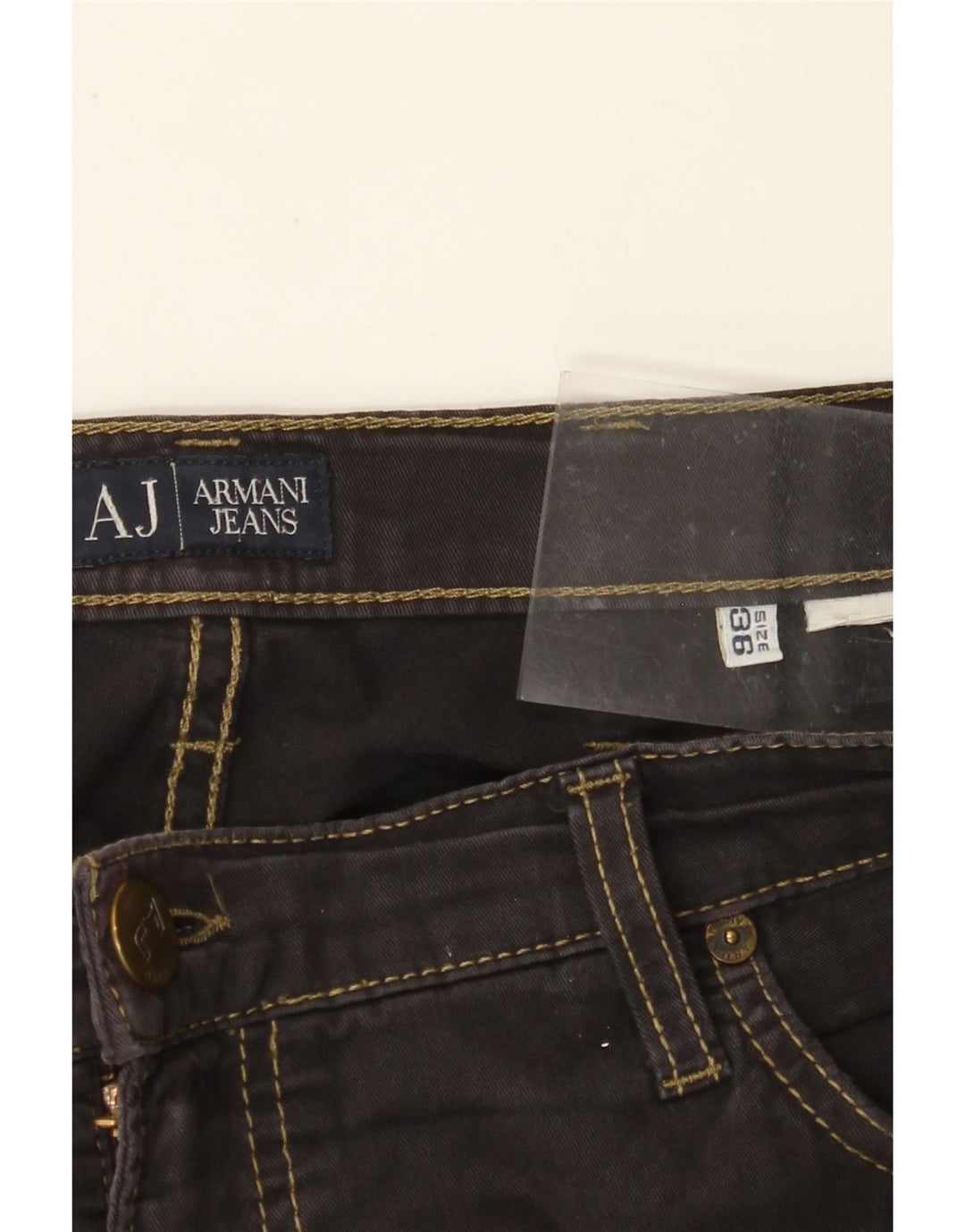 ARMANI Mens Straight Jeans W36 L34 Black