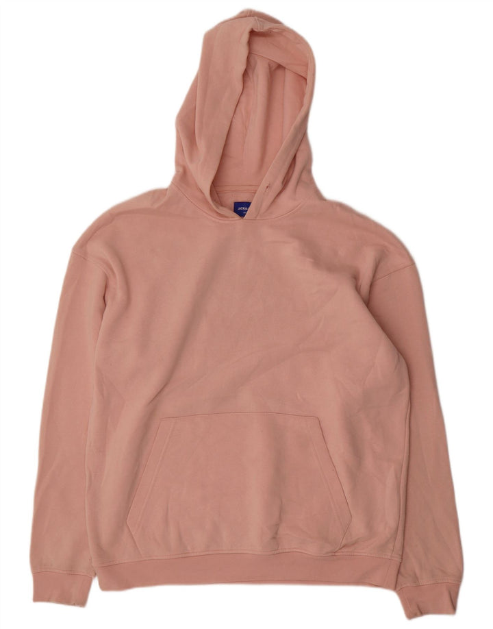 Jack & Jones Mens Hoodie Jumper XL Pink Polyester