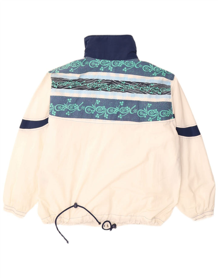 Lotto Womens Oversized Windbreaker Jacket UK 16 Large White Colourblock