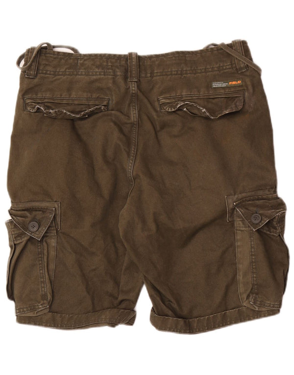 Superdry Mens Cargo Shorts W32 Medium Khaki Cotton