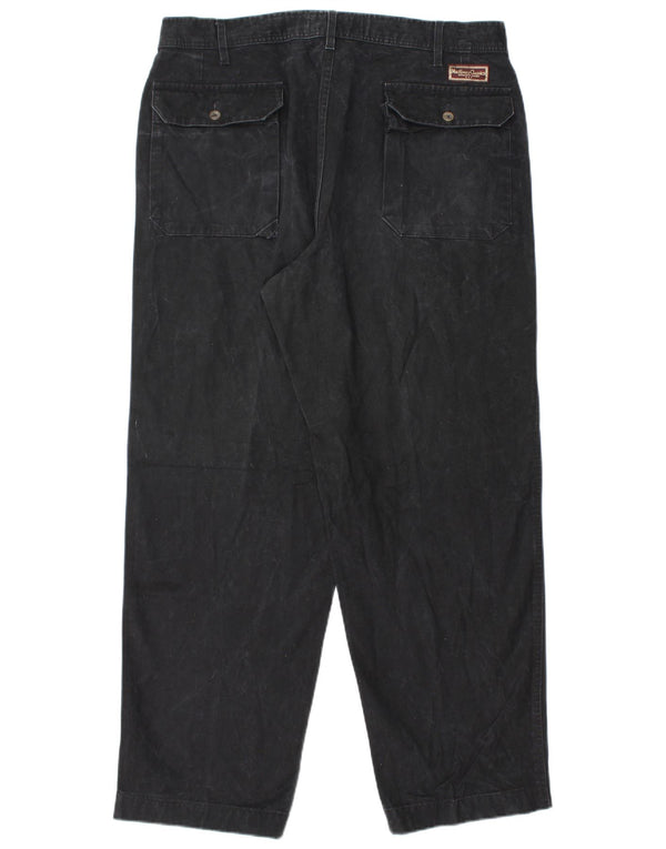 Marlboro Classics Mens Tapered Chino Trousers EU 54 2XL W36 L31 Black