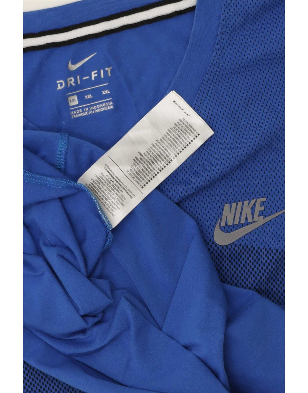 Nike Mens Dri Fit Vest Top 2XL Blue Spotted Cotton