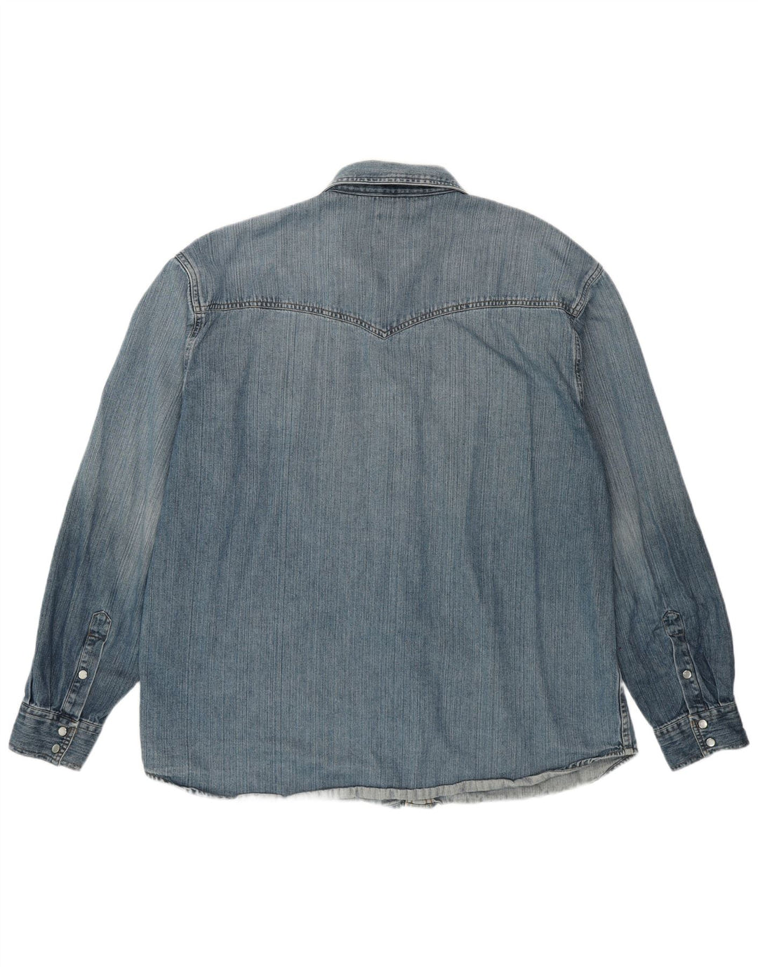 WRANGLER Mens Denim Shirt 2XL Blue Cotton