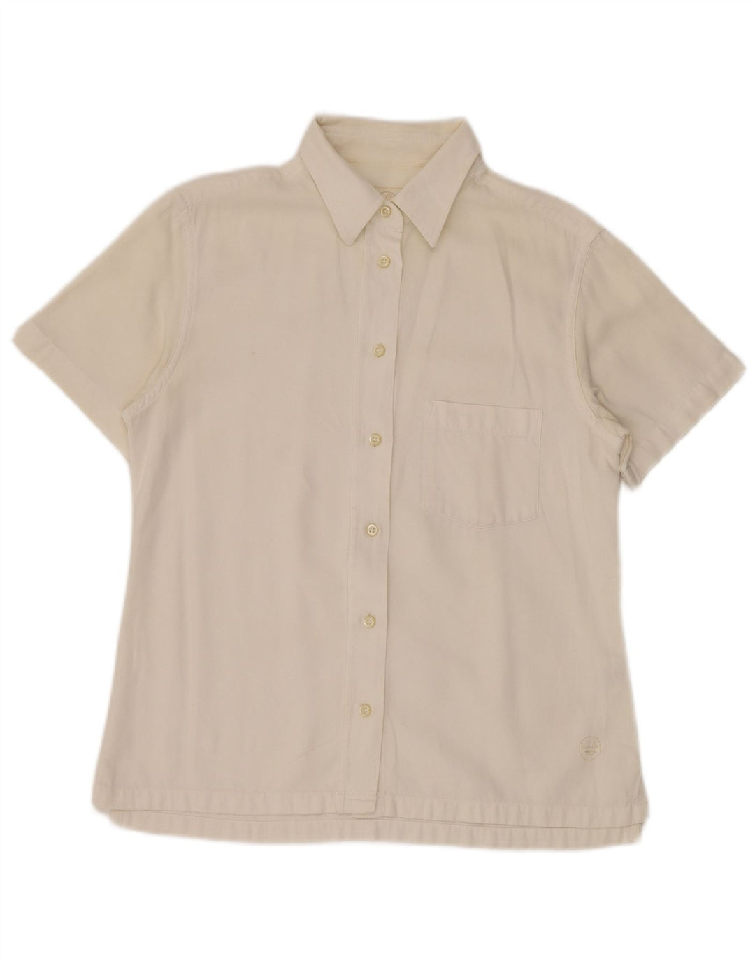 MURPHY & NYE Womens Marine Heritage Short Sleeve Shirt UK 14 Medium White