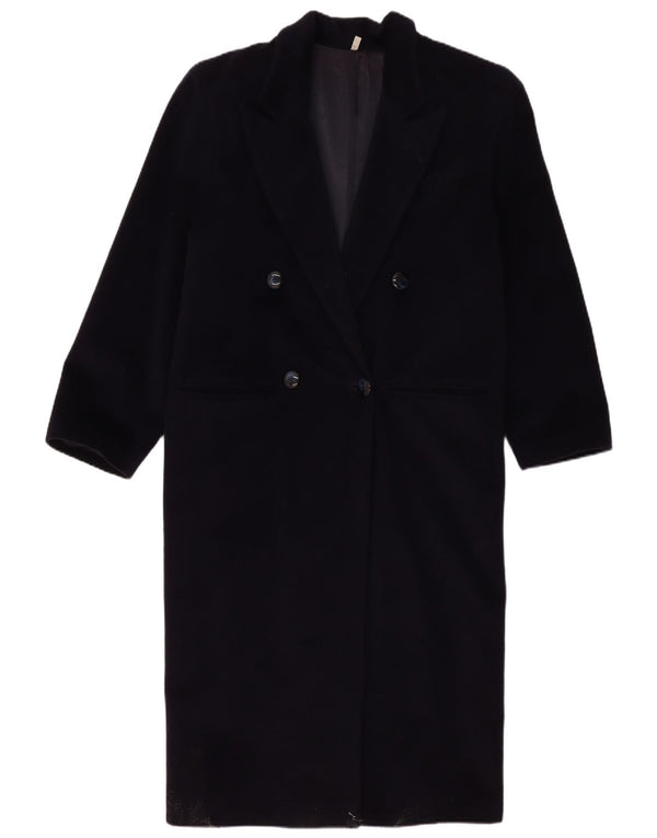 Vintage Womens Double Breasted Coat EU 40 Medium Navy Blue