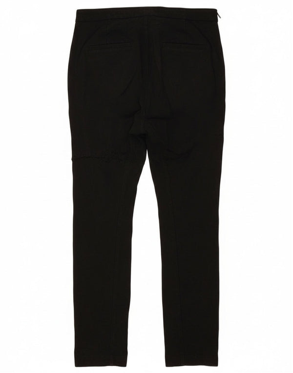 Zara Womens Slim Chino Trousers Medium W28 L28 Black