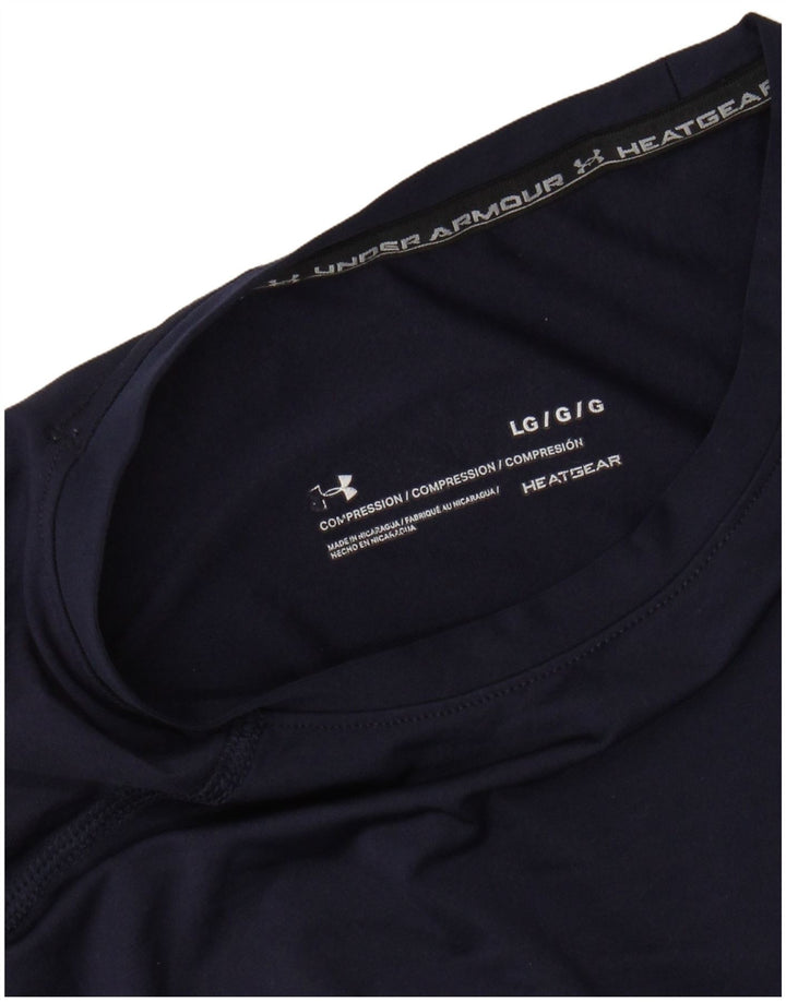 UNDER ARMOUR Womens Heat Gear Vest Top UK 14 Large Navy Blue