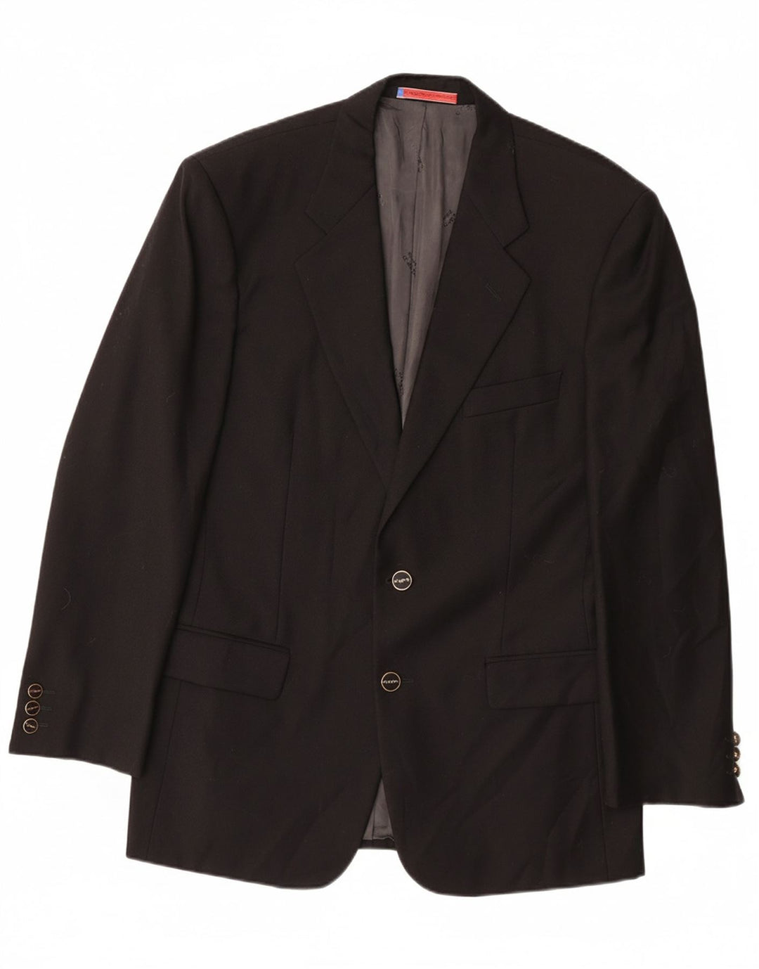 UNGARO Mens 2 Button Blazer Jacket IT 48 Medium Black New Wool