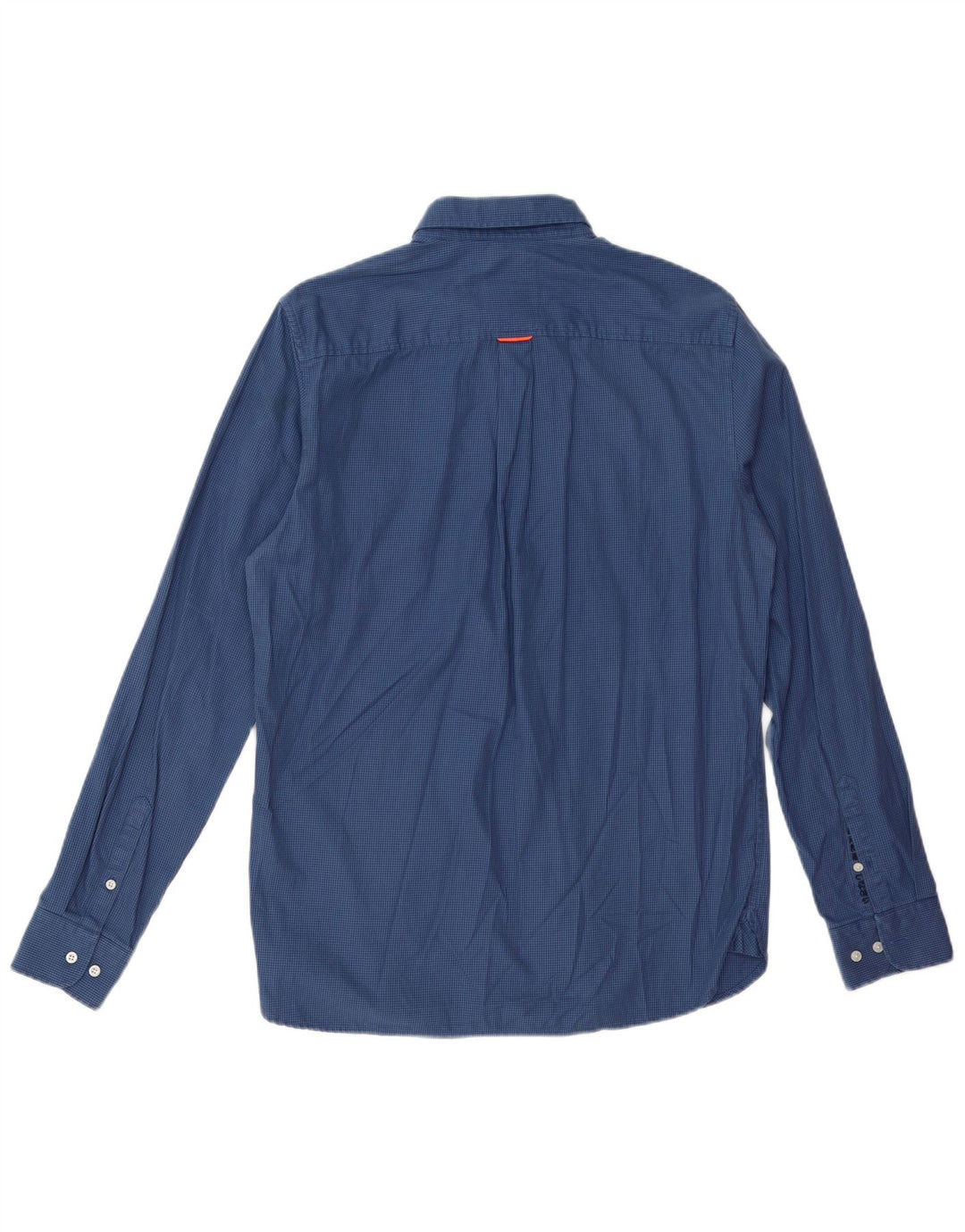 SUPERDRY Mens Shirt Medium Blue Houndstooth Cotton