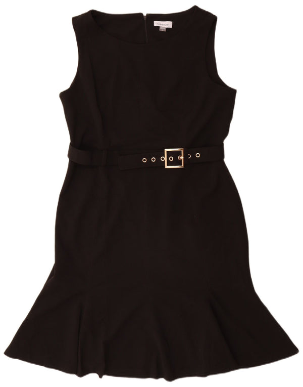 Calvin Klein Womens Sleeveless Mermaid Dress US 14 XL Black Polyester