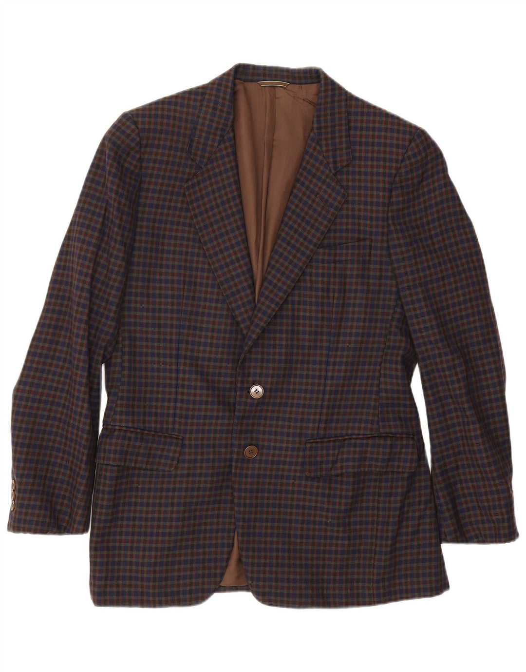 Aquascutum Mens 2 Button Blazer Jacket UK 38 Medium Multicoloured Gingham