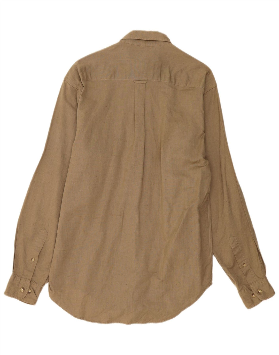 Boggi Mens Shirt Medium Khaki Cotton