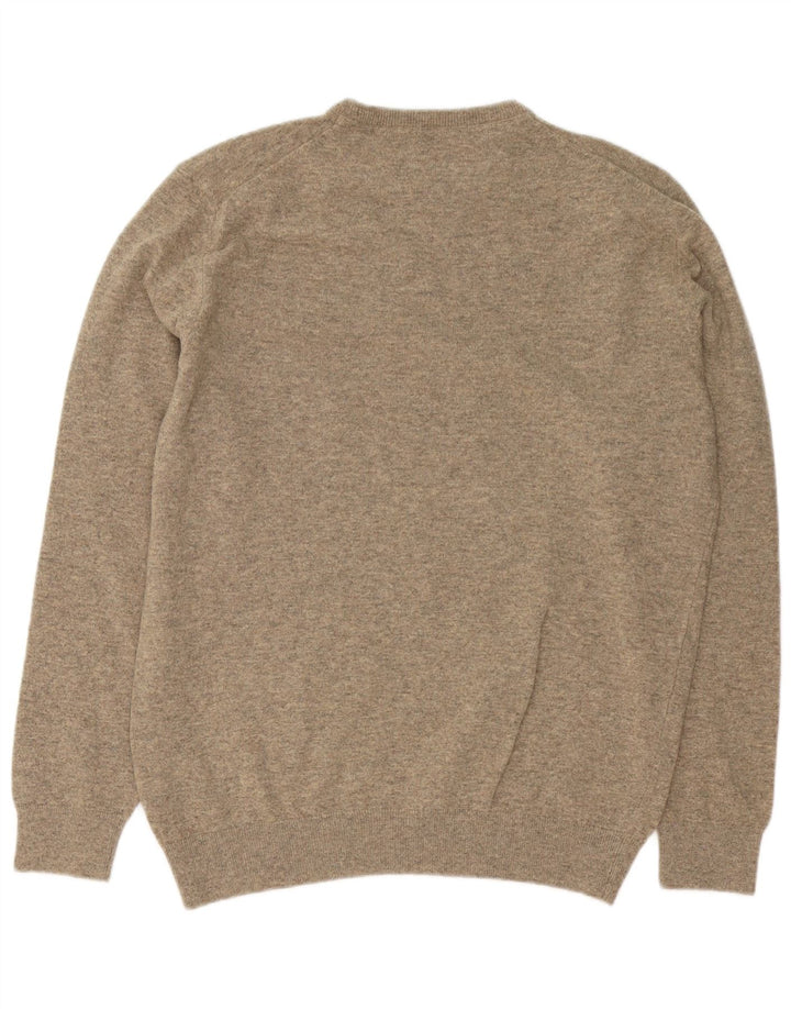 Barbour Mens Crew Neck Jumper Sweater Large Grey Wool