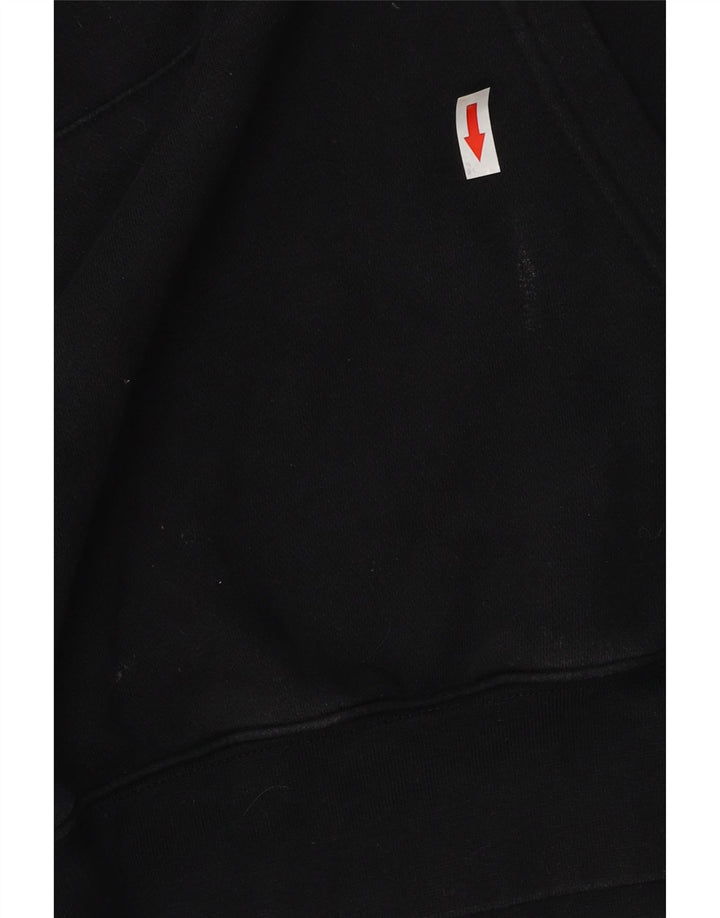 NIKE Mens Graphic Hoodie Jumper Large Black Cotton