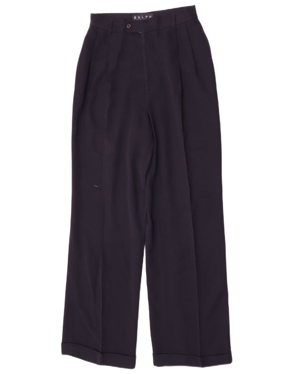 Ralph Lauren Womens High Waist Suit Trousers US 8 Medium W26 L32 Navy Blue