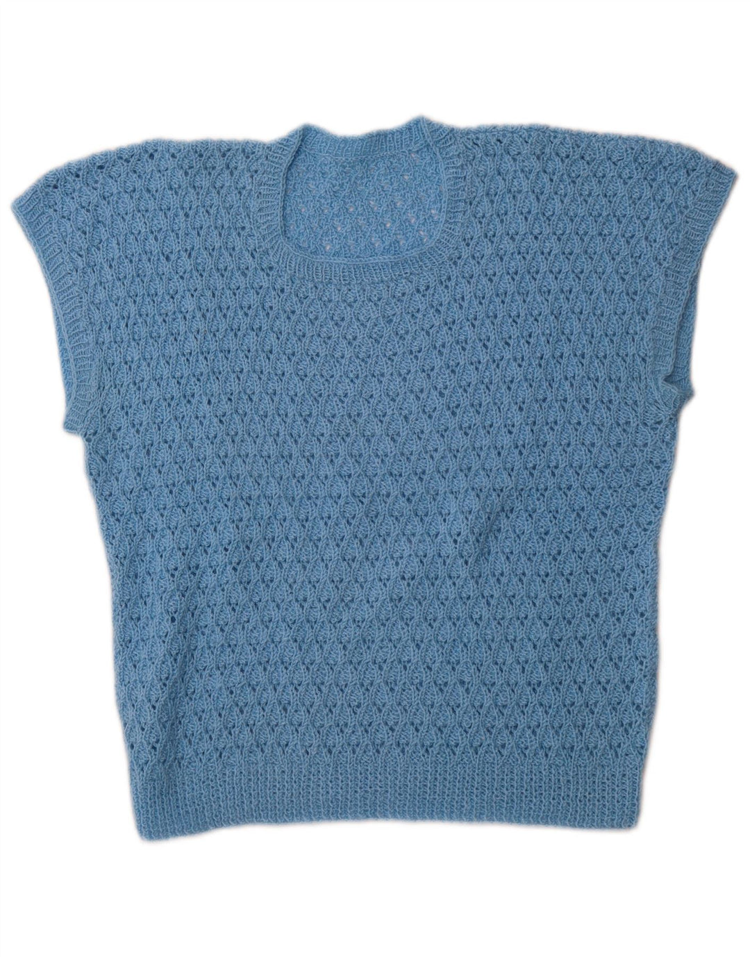 VINTAGE Womens Vest Tank Top UK 14 Medium Blue