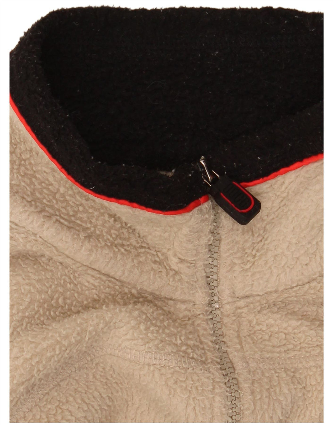 FILA Mens Fleece Jacket UK 36 Small Beige Colourblock Polyester