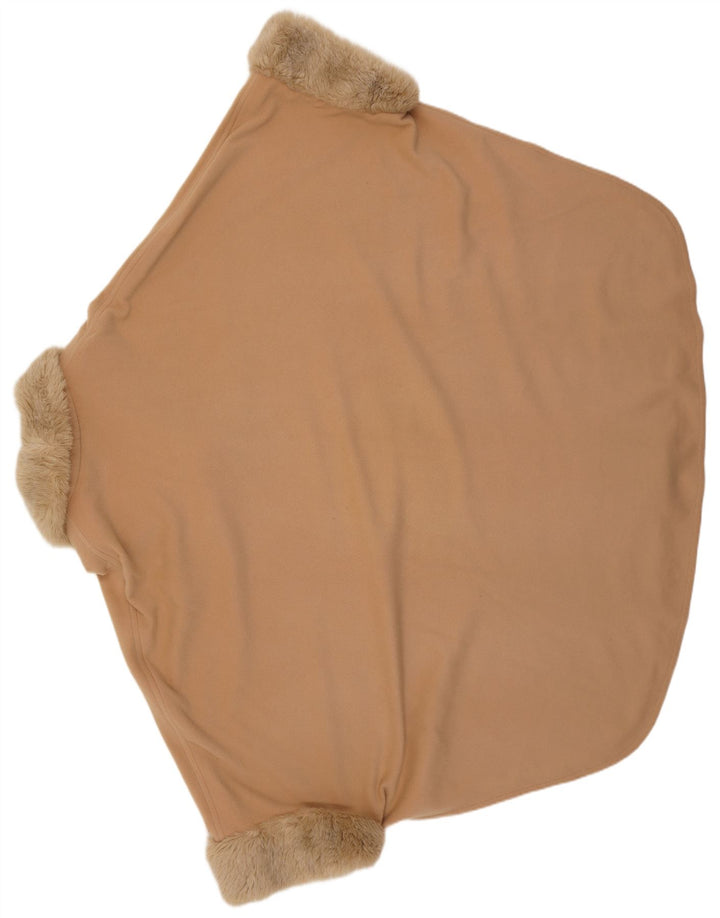 Jacques Vert Womens Poncho Coat One Size Beige Wool