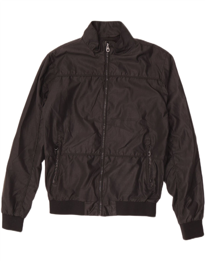Zara Mens Bomber Jacket UK 36 Small Black Polyester