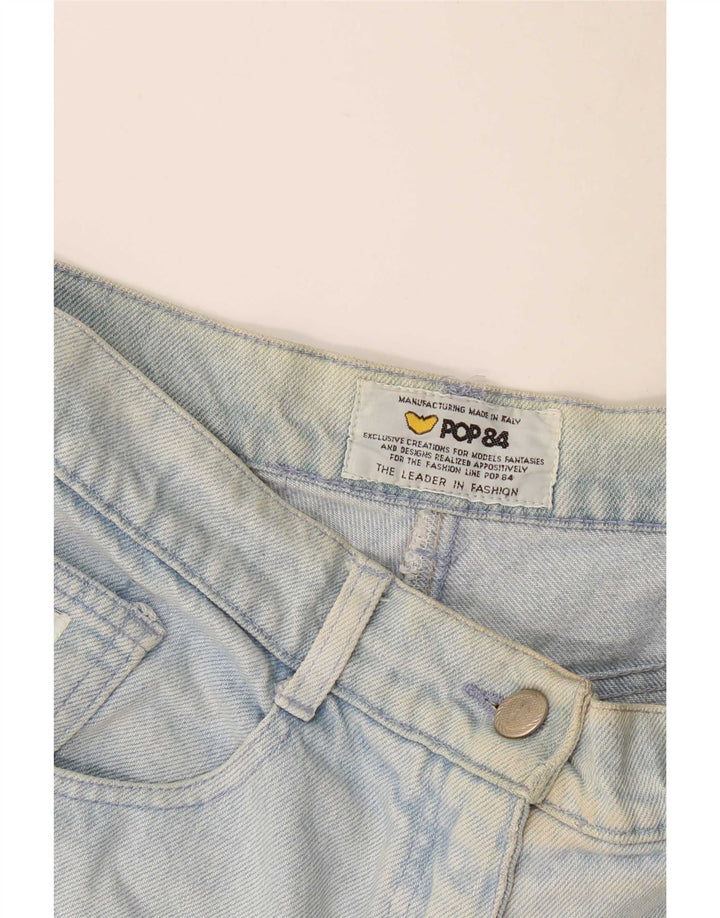 POP 84 Womens Denim Shorts W28 Medium Blue