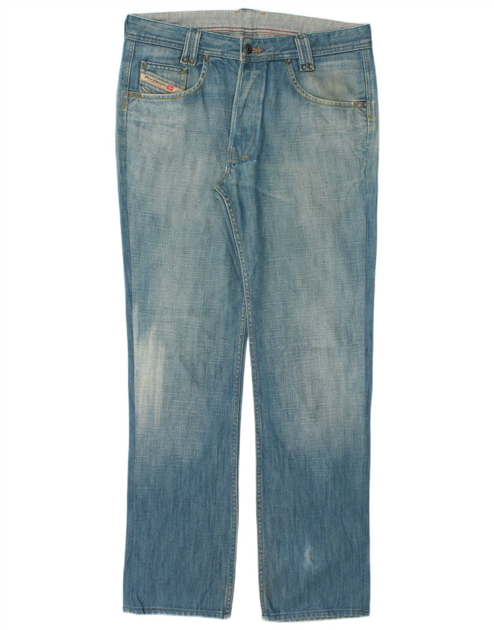 Diesel Mens Straight Jeans W31 L32 Blue Cotton