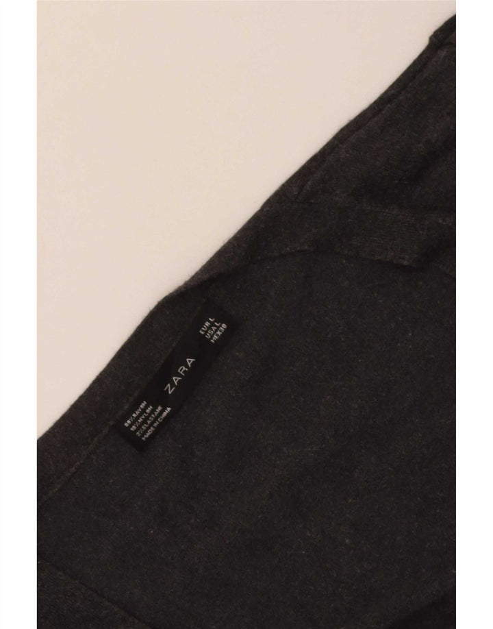 Zara Womens Cardigan Sweater UK 14 Large Grey Rayon