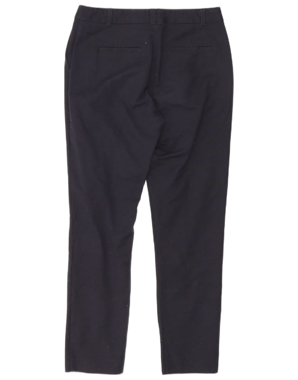 Oasis Womens Slim Chino Trousers UK 8 Small W28 L26 Navy Blue Cotton