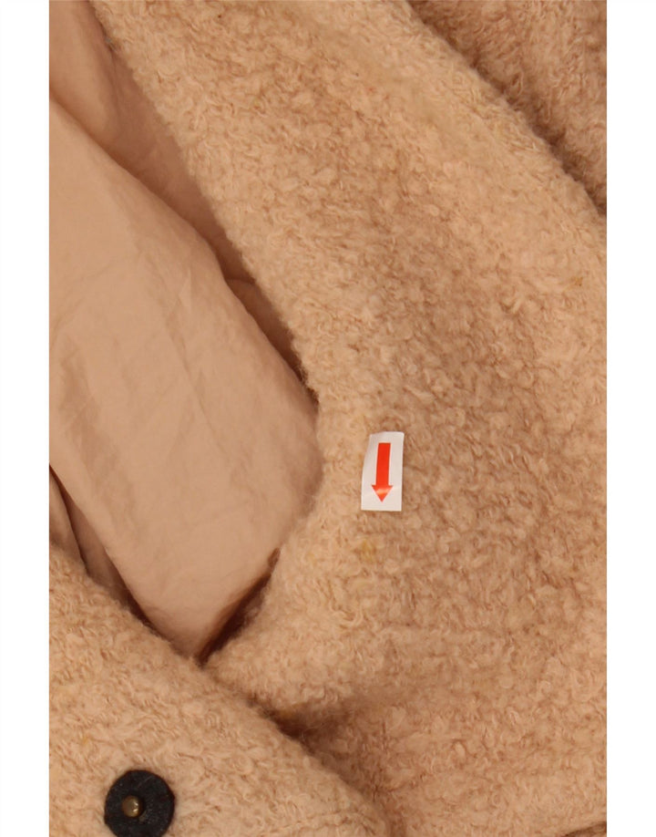 ZARA Womens Trafaluc Double Breasted Coat UK 14 Medium Beige