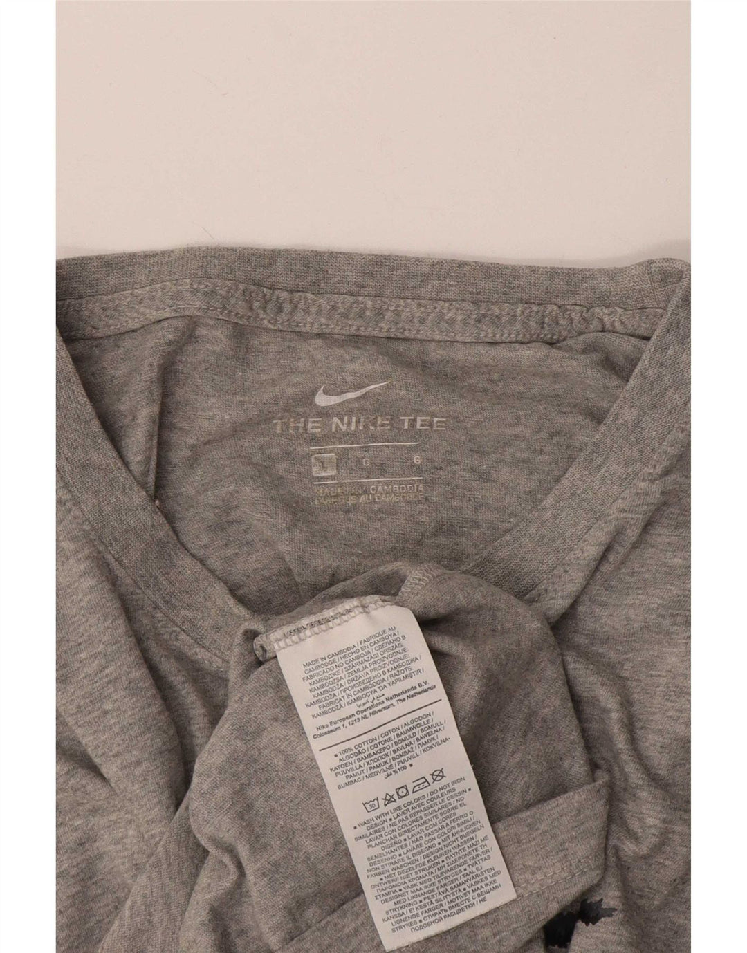 Nike Mens Graphic T-Shirt Top Large Grey Cotton