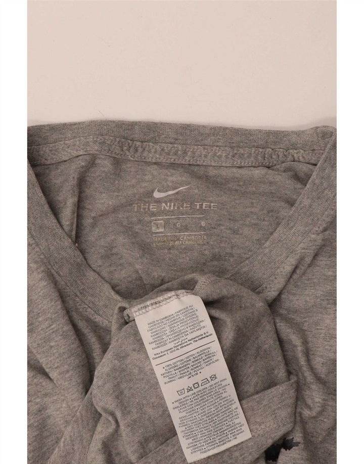 Nike Mens Graphic T-Shirt Top Large Grey Cotton