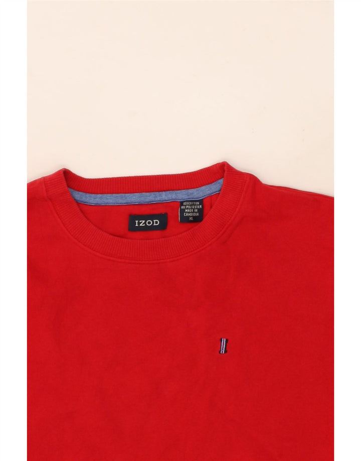 IZOD Mens Sweatshirt Jumper XL Red Cotton Vintage Izod and Second-Hand Izod from Messina Hembry 