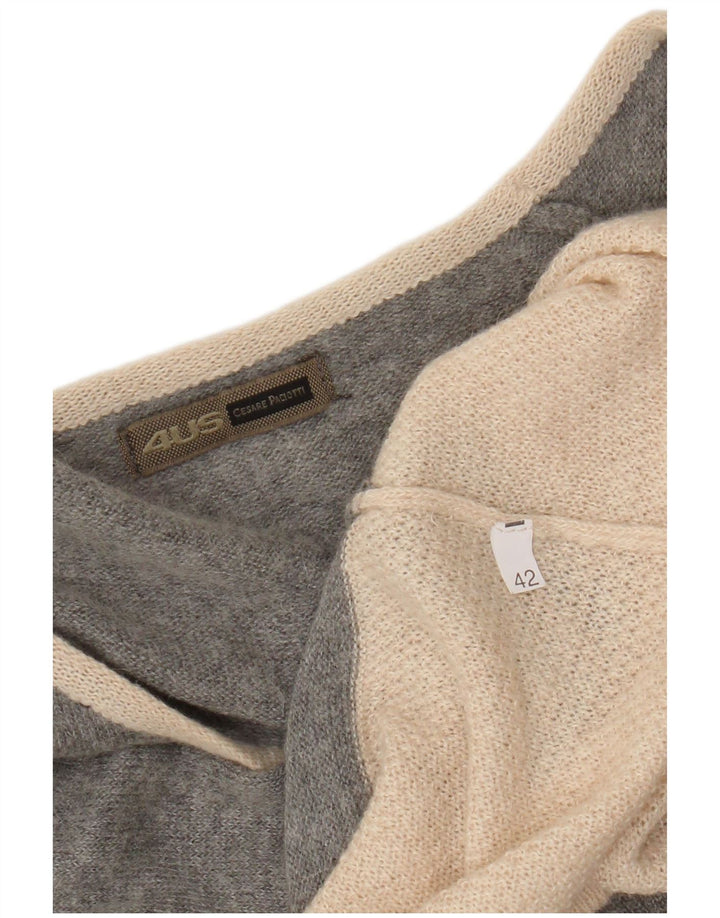 Cesare Paciotti 4US Womens Jumper Dress IT 42 Medium Grey Colourblock