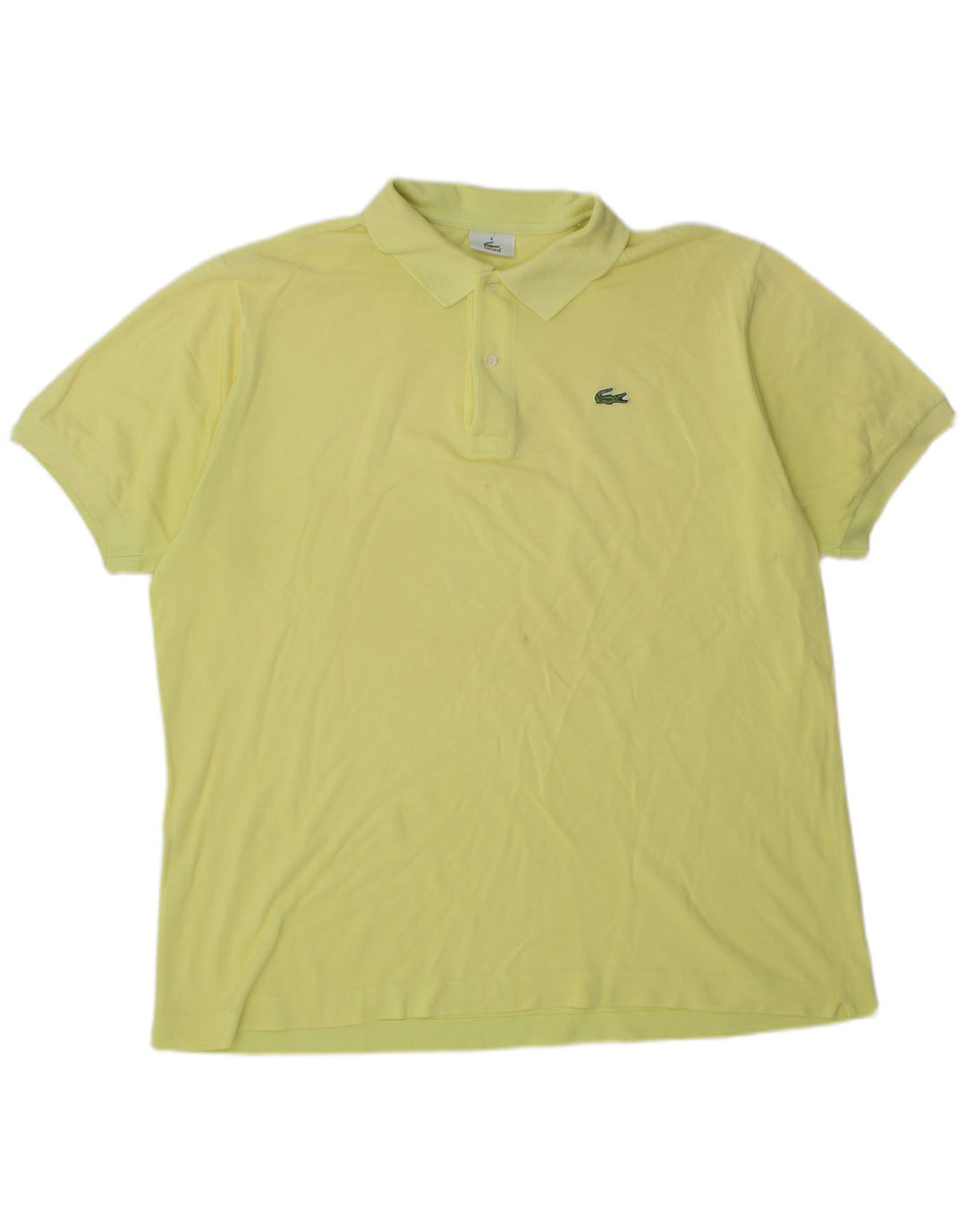 LACOSTE Mens Polo Shirt Size 6 XL Yellow Cotton