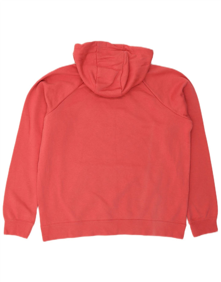 NIKE Mens Hoodie Jumper Large Red Cotton