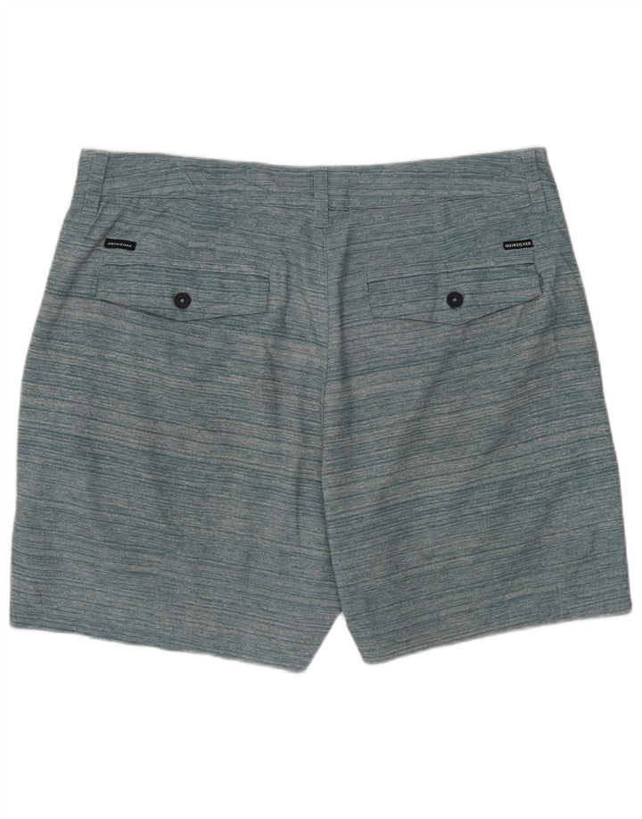 Quiksilver Mens Chino Shorts W33 Medium Green Striped