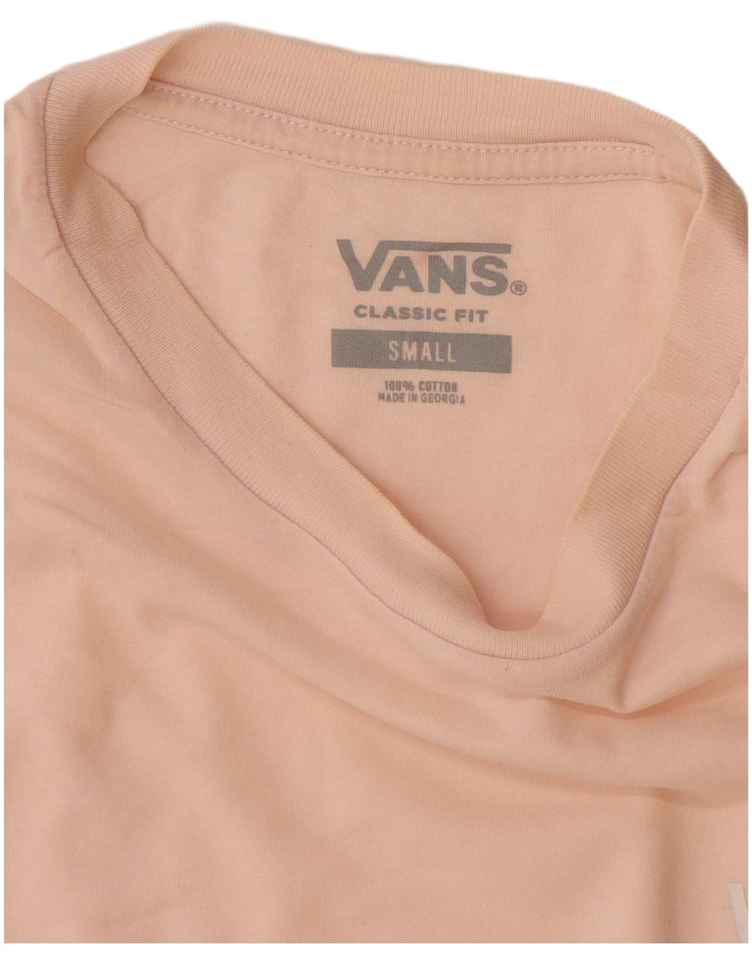 VANS Mens Classic Fit T-Shirt Top Small Pink Cotton