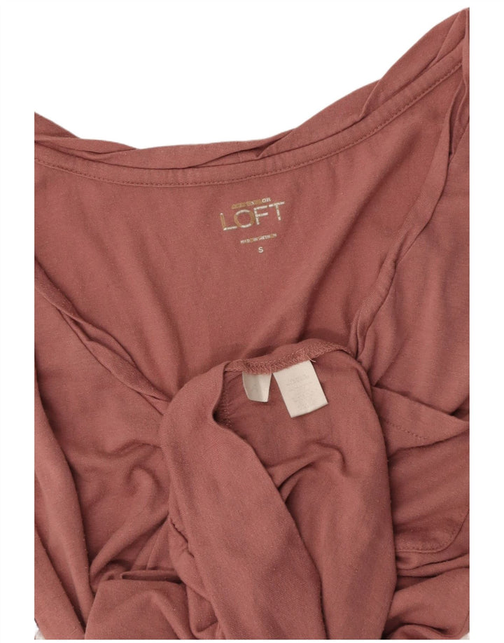 LOFT Womens T-Shirt Top UK 10 Small Pink Rayon