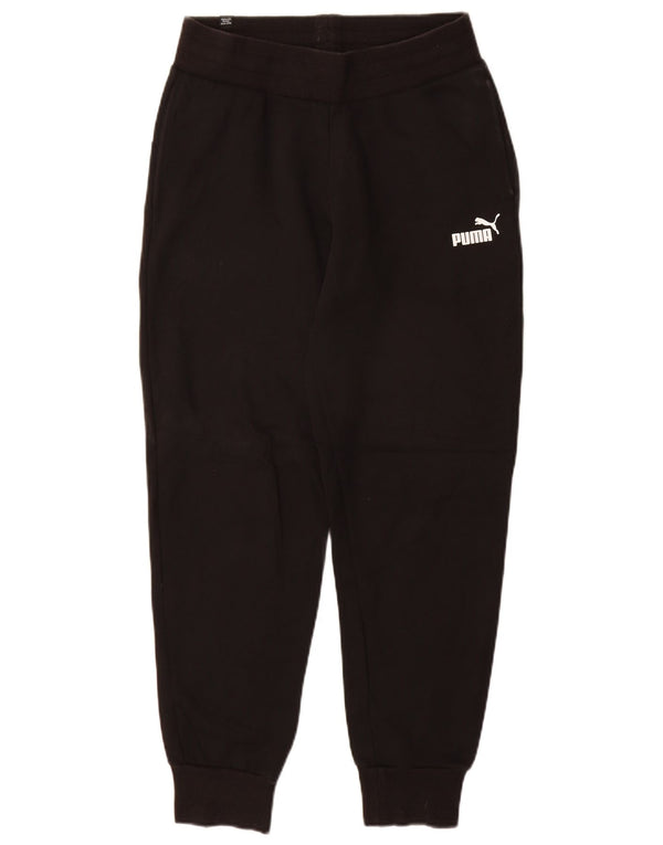 Puma Womens Tracksuit Trousers Joggers UK 10 Small  Black Cotton