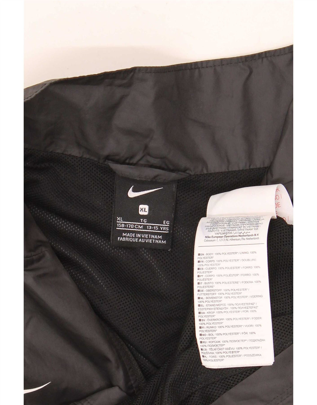 Nike Boys Tracksuit Top Jacket 13-14 Years XL Black Polyester