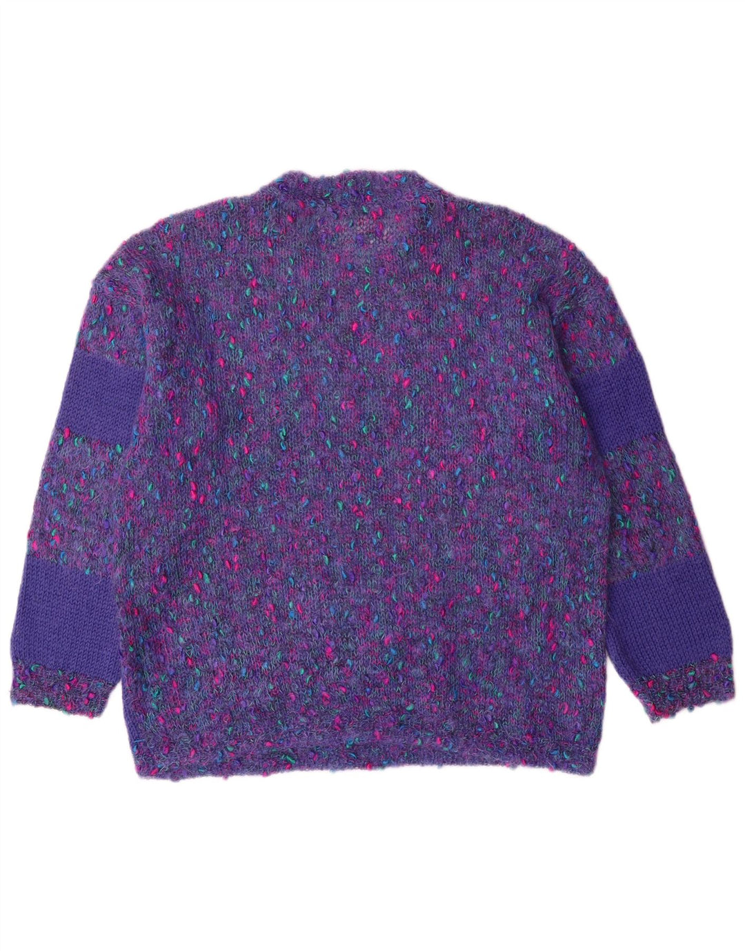 VINTAGE Womens Crew Neck Jumper Sweater UK 12 Medium Purple Flecked