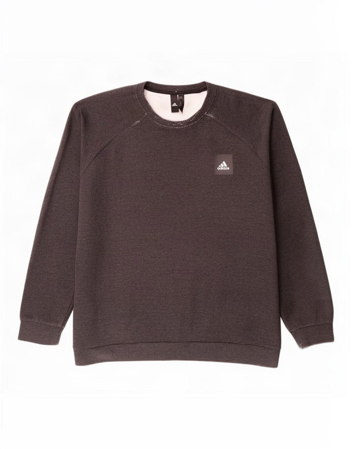 Adidas Mens Sweatshirt Jumper 2XL Grey Cotton