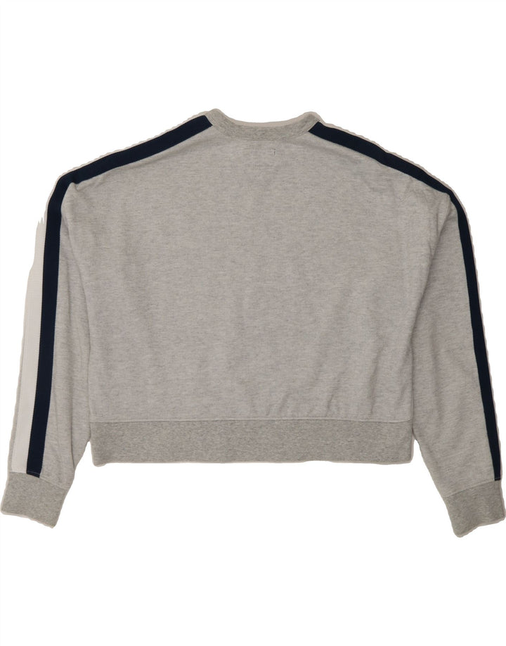 CONVERSE Womens Crop Sweatshirt Jumper UK 6 XS Grey Vintage Converse and Second-Hand Converse from Messina Hembry 