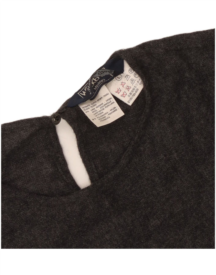 Max Mara Womens Weekend Blouse Top UK 16 Large Grey Virgin Wool