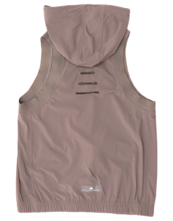 Adidas Womens Stella McCartney Sleeveless Hoodie Jumper UK 14 Medium Grey