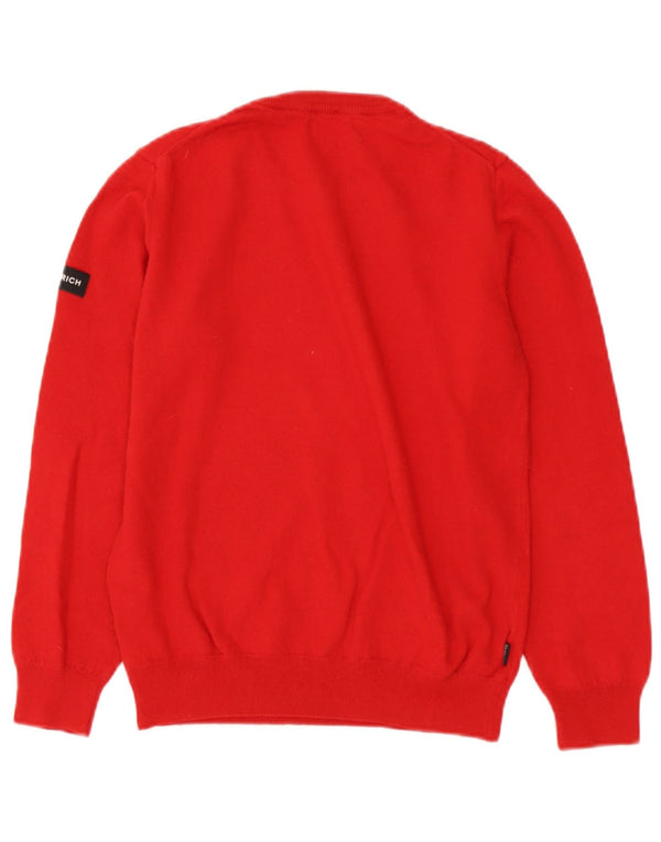 Woolrich Girls Crew Neck Jumper Sweater 15-16 Years Red Cotton