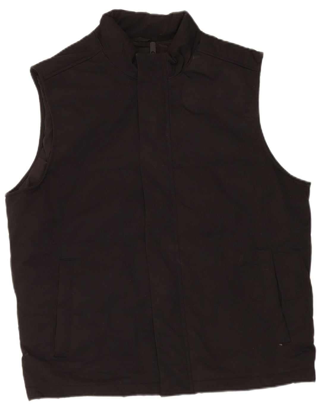 ZARA Mens Gilet UK 40 Large Black Polyester
