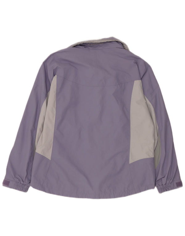 COLUMBIA Womens Interchange Rain Jacket UK 16 Large Purple Colourblock