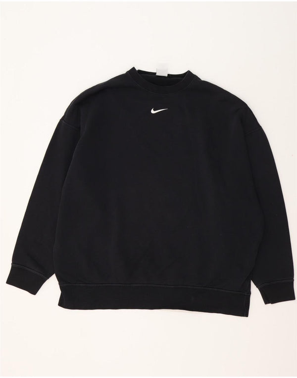 NIKE Mens Loose Fit Sweatshirt Jumper Small Black Cotton