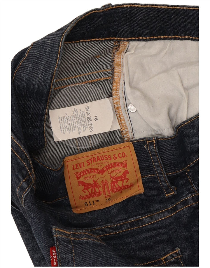 Levi's Boys 511 Slim Denim Shorts 15-16 Years W30  Blue Cotton